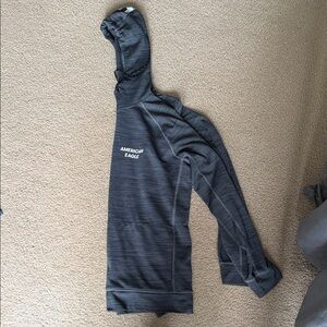 American Eagle Outfitters Men's Dark Gray Hooded Sweatshirt